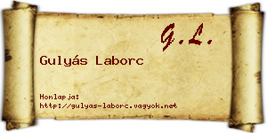 Gulyás Laborc névjegykártya